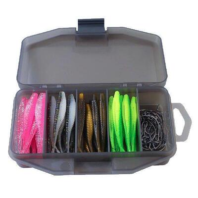 61pcs/set Simulation Bionic Lures Fork Tail Wobbler Bait