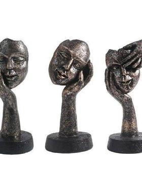 Abstract Character Nordic Thinker Statues for Desktop