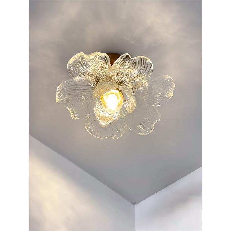 法式复古花瓣过道灯走廊阳台灯楼梯衣帽间入户玄关吸顶灯具高级感