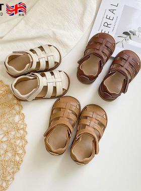 英国Next Road儿童凉鞋2025夏季0-3宝宝罗马鞋男女小童透气沙滩鞋