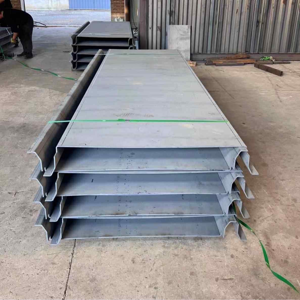 集装箱鹅颈槽-6毫米耐候钢材质-打砂喷漆表面处理