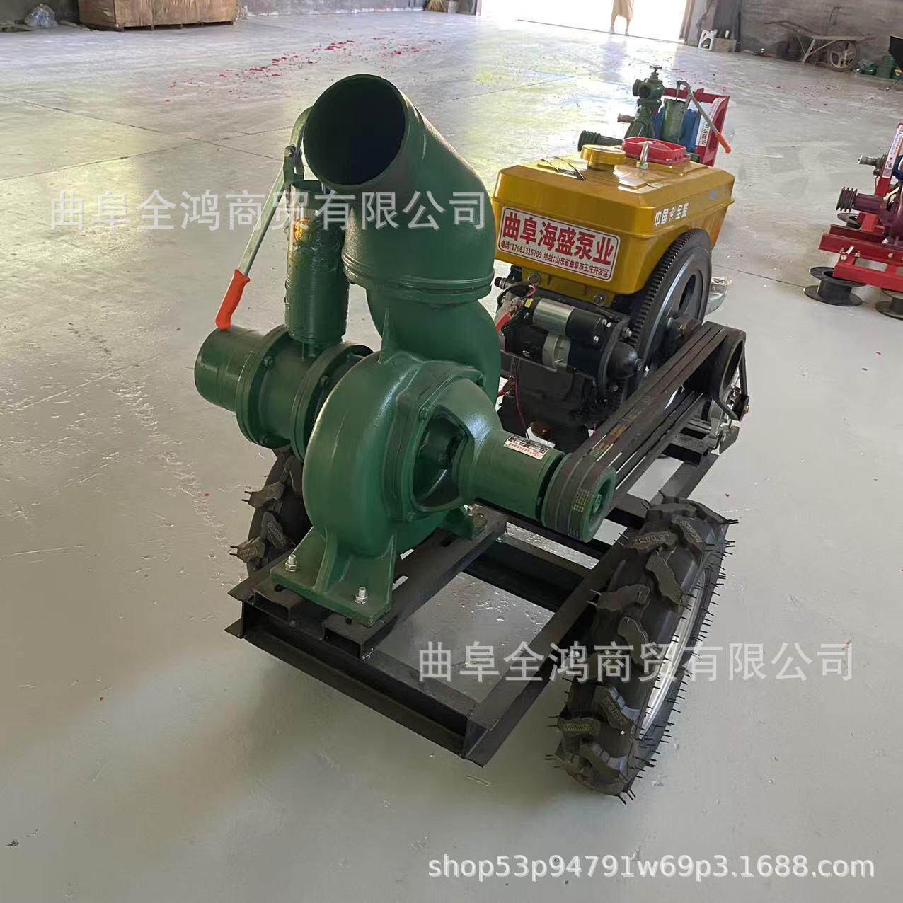 6寸柴油水泵移动式应吸急排WFI涝自农吸泵用灌溉自式水泵使用便抽