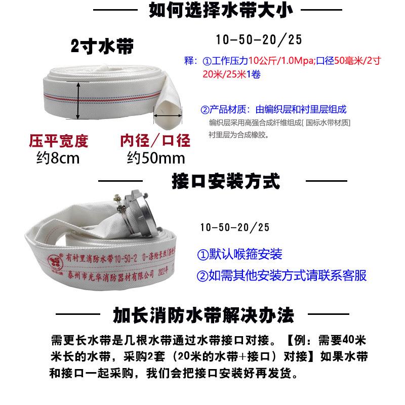 溉农用带2寸10型50水管浇菜灌地用帆布两寸水袋管带二寸抽水CZL水