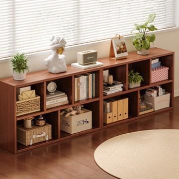 简易书架落地置物架客厅组合柜家用柜子储物柜卧室置物柜矮柜书柜