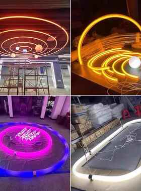 ld力亚克长条圆管圆环弧形灯烤弯吊线圆弧灯管圆形e装饰造DGP型灯