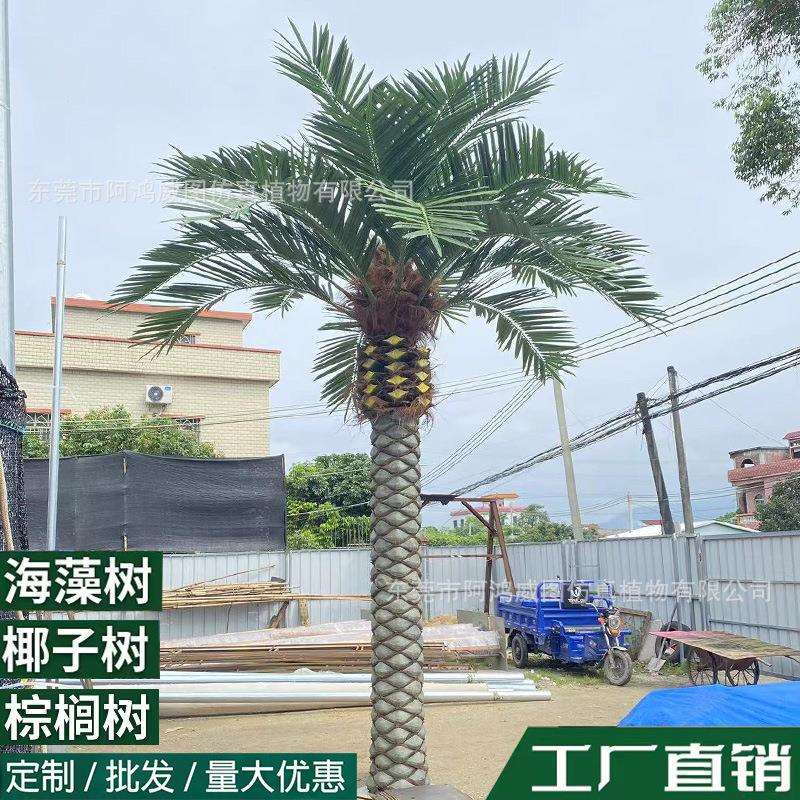 仿真海枣树加纳利海藻树 大型游乐园商场恐龙园椰子树景观树装饰