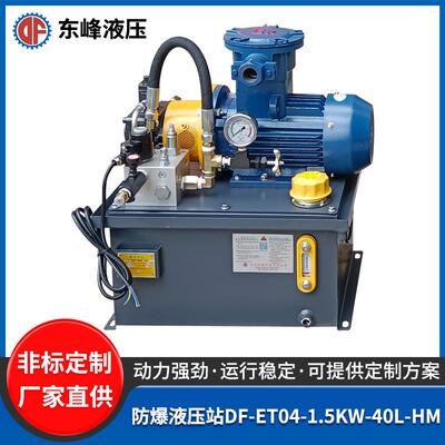 防爆液压站DF-ET04-1.5KW-40L-HM40L油箱升降平台同步液压系统
