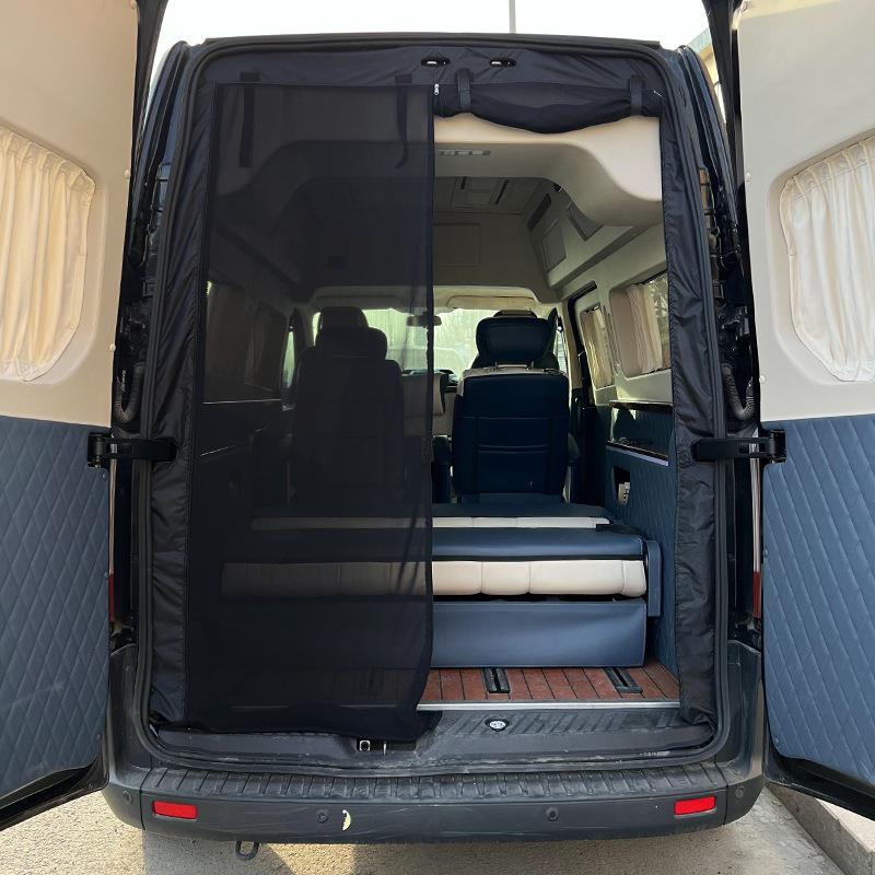 定制房车TPO纱窗新全顺特顺新世V36防2蚊网吸尾门代移门磁蚊帐