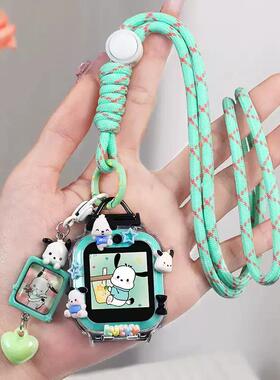 适用小天才W2223BC儿童电话手表D3S表带N3长短绳挂脖套硅胶壳