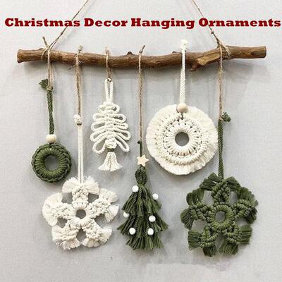 Christmas Tree Macrame Kit Wall Hangings Woven Ornaments