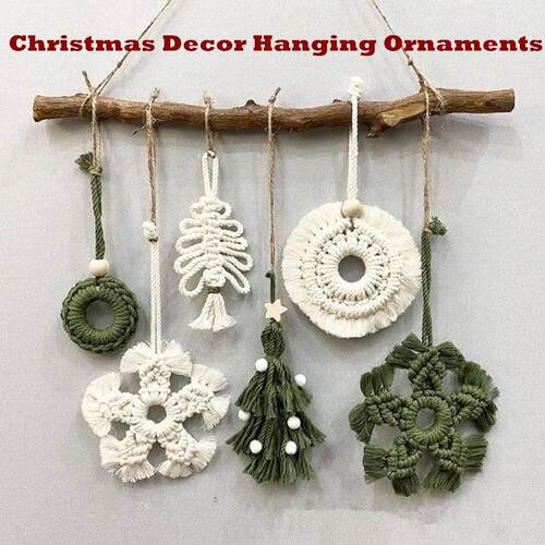 Christmas Tree Macrame Kit Wall Hangings Woven Ornaments