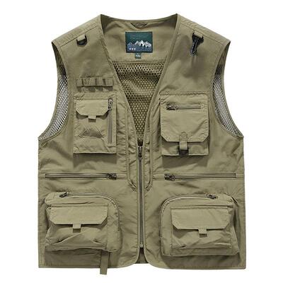 Summer vest men's multi-pocket tooling fishing vest men's