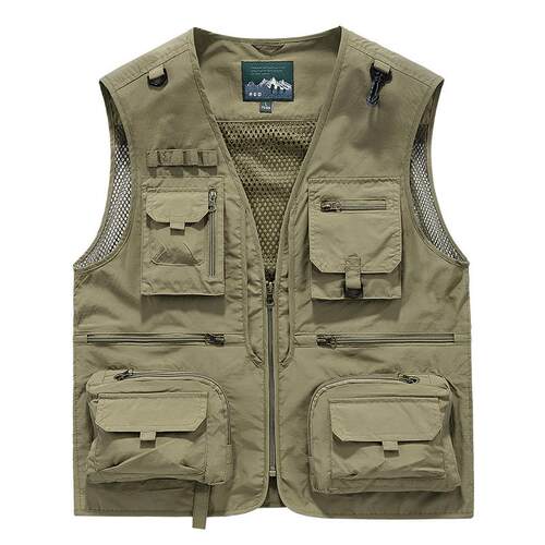 Summer vest men's multi-pocket tooling fishing vest men's