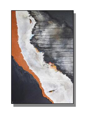 高档玄关装饰画现代简主义入口大厅走餐挂厅背景壁画极抽象新中国