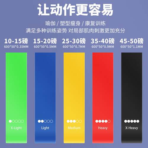 弹力圈瑜伽深蹲美臀辅助用品伸展训练瑜伽弹力带阻力带翘臀拉力圈