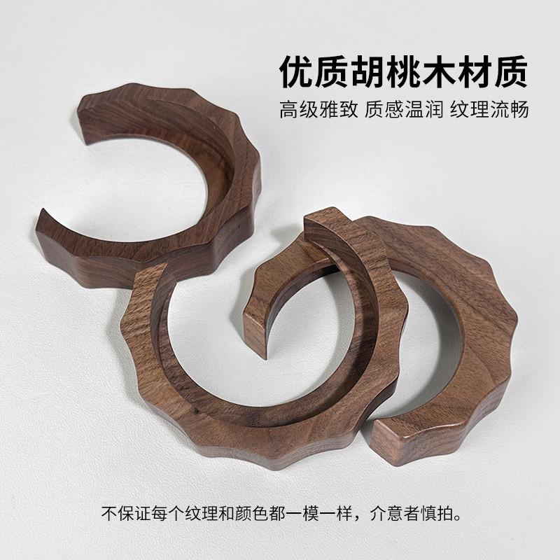 格米莱咖啡机3006防烫圈猫头鹰波浪齿轮胡桃木隔热圈冲煮头装饰品