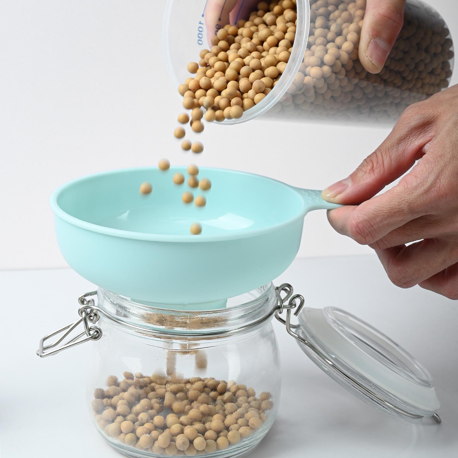 四合一塑料漏斗家用酒漏大小口径过滤网厨房加油倒酒细口长嘴漏斗