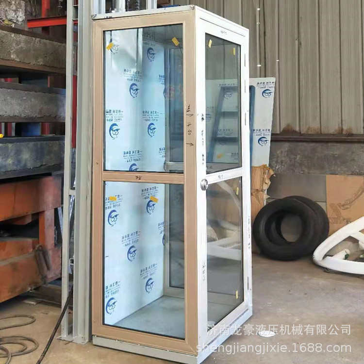 电梯升降家用厂家直销工厂双层家庭货玻璃门折叠门别墅梯液压电梯