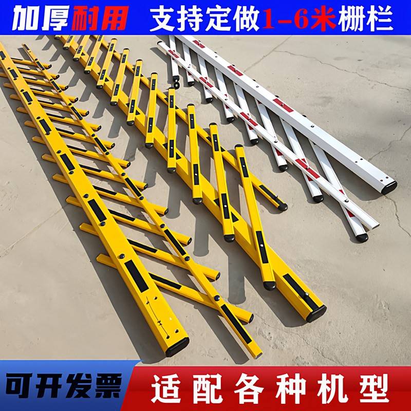 道闸栅栏杆停车场栅栏杆拦车升降杆铝合金挡杆四方抬杆栅栏门加厚