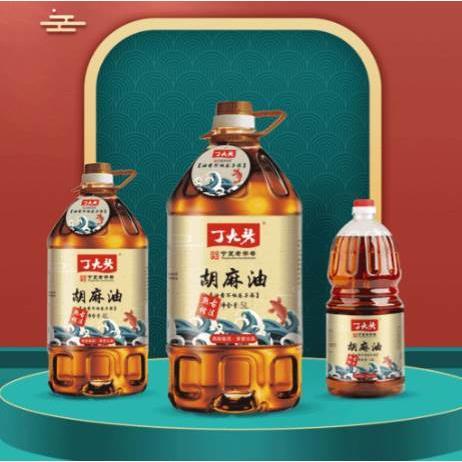丁大头宁源亚麻籽油宁夏熟榨纯胡麻油食用油5L桶装儿时味道旗舰店