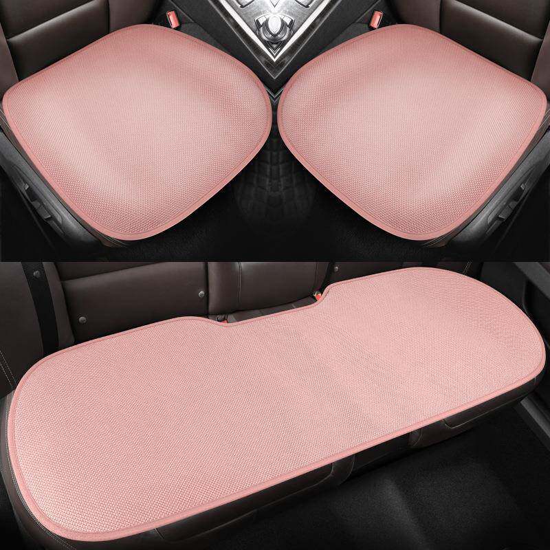 四季通用 纤维淳麻汽车座垫 透气防滑吸汗耐磨座椅垫子免绑三件套