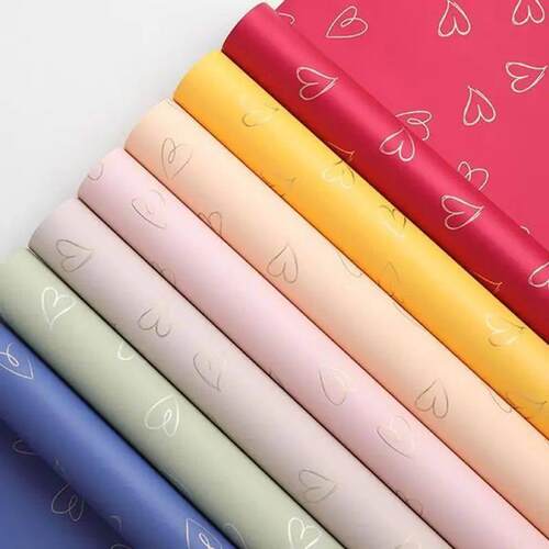20 Sheet 58x58cm Love Print Flower Wrapping Paper Waterproof