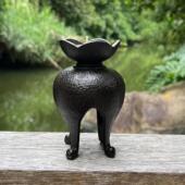 复古老式 古风仿古茶道灯家用蜡烛台铁艺底座 烛台铸铁茶室摆件中式