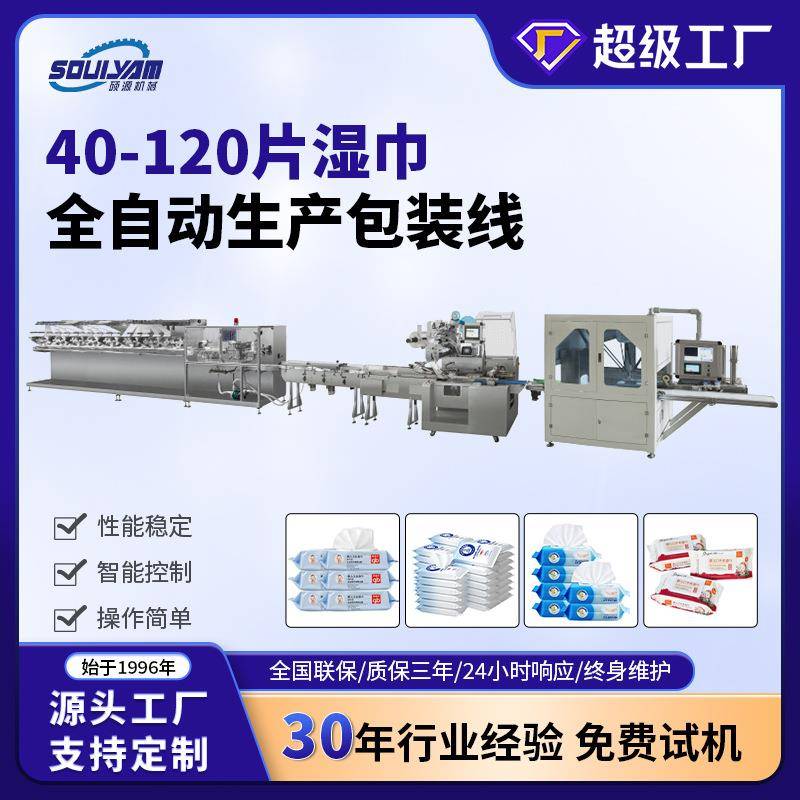 全自动化湿巾生产线 硕源家用湿巾包装机 湿巾机无纺布高速酒店用