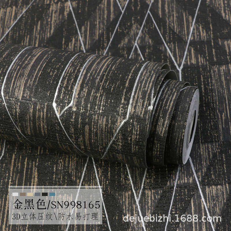 风格格子墙线条家用壁纸客厅墙纸北欧简约墙背景几何电视现代卧室