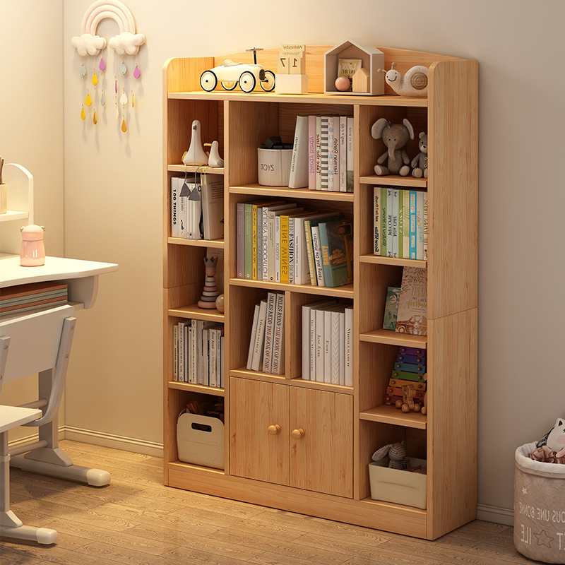 储物柜书架落地客厅一体靠墙书架