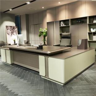 板奢时尚BYG-01D3式总大班台 经理单人组合办裁公桌简轻约现代老