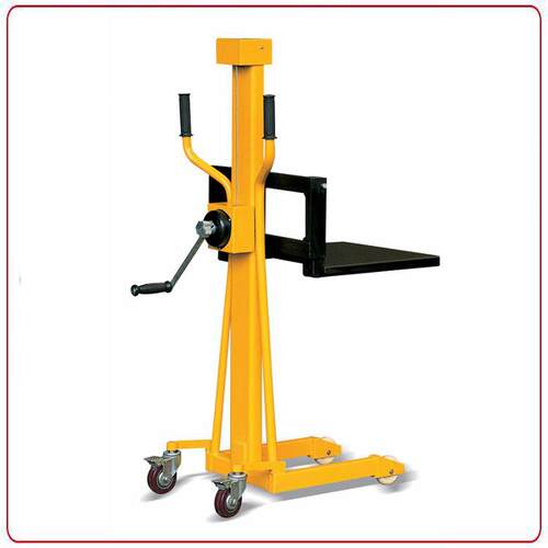 Schmeid/施盾迷你工位车便携手摇机械堆高车LS08钢丝绳升高叉车