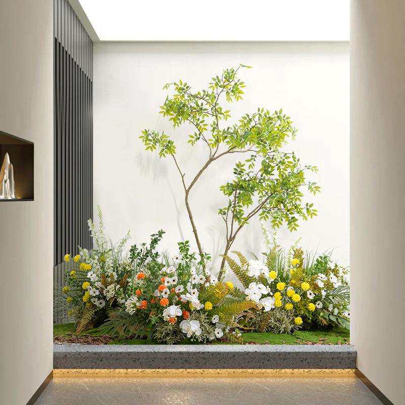 仿真植物花丛花艺摆件造景商业大堂直播间绿植装饰拍照场景假花草