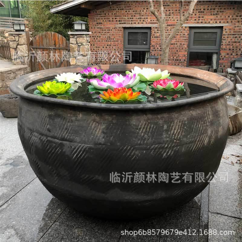 现货一米超大缸庭院大缸超大盆陶缸大缸水缸土缸莲花缸养鱼大缸