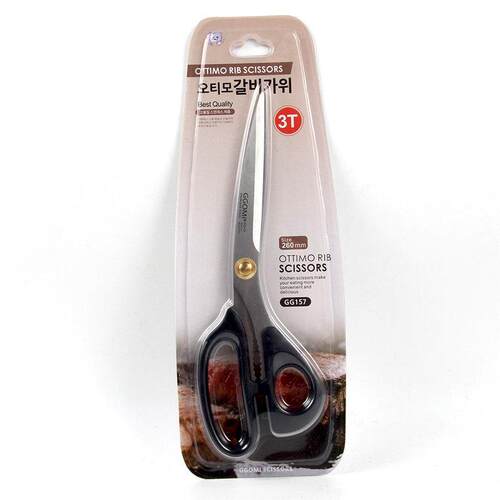 韩国高美加厚右手剪刀烤肉剪刀肋排剪刀厨房剪子多功能不锈钢剪刀