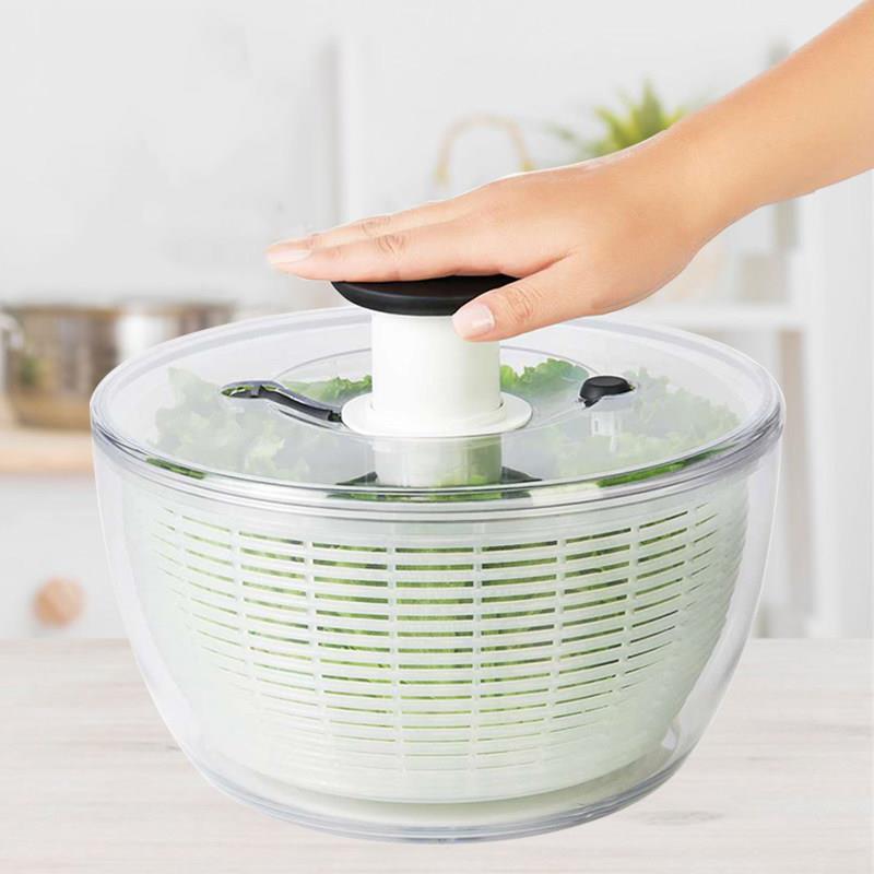 OXO蔬菜脱水器沙拉甩干脱水机手动洗菜盆水果沥水篮滤水器甩干器