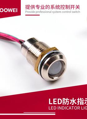 泰玮toowei12mmLED发光防水指示灯8122.900设备信号灯等级IP67
