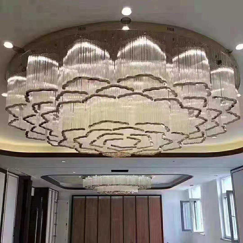 定制别墅售楼处沙盘吊灯复式楼设计师圆形创意轻奢水晶吊灯艺术灯,家装灯饰光源,客厅吊灯,淘宝优惠券,粉丝福利购,淘宝优惠卷