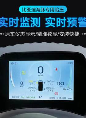 智炫byd比亚迪海豚胎压监测显示OBD胎压监测系统原车仪表升级显示