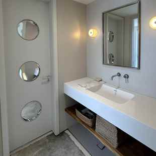 不锈钢圆形钢圈包边门板小圆圈墙洞收口中古木门洞洞门定制加工