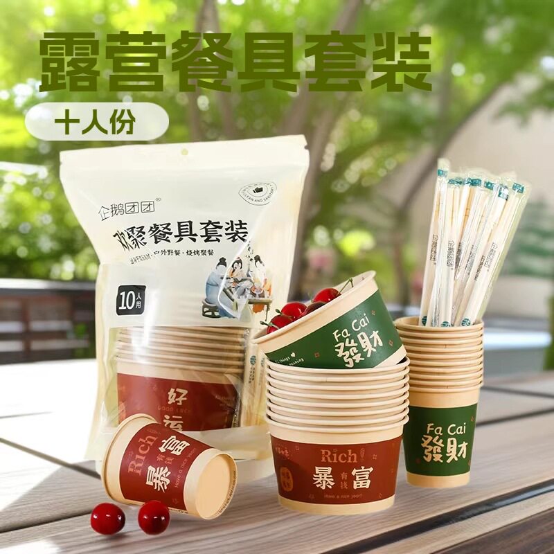 露营餐具套装套装加厚一次性餐盒