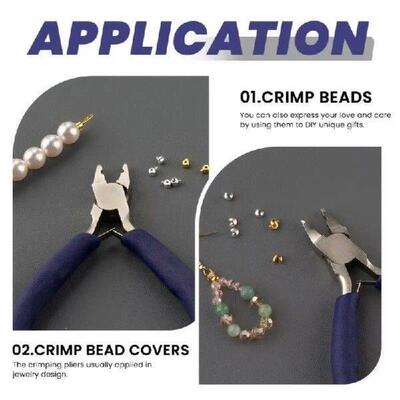 652F Steel Beading Tool Bead Crimping Pliers Jewelry Making