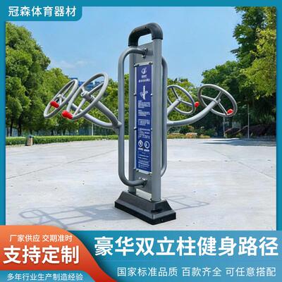 厂家豪华双立柱户外健身路径小区公园室外运动锻炼用健身器材