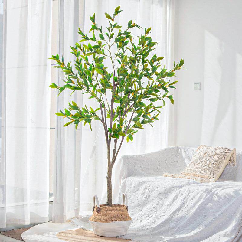 仿真植物桂花树仿生绿植盆栽假树室内橱窗客厅落地装饰造景摆件