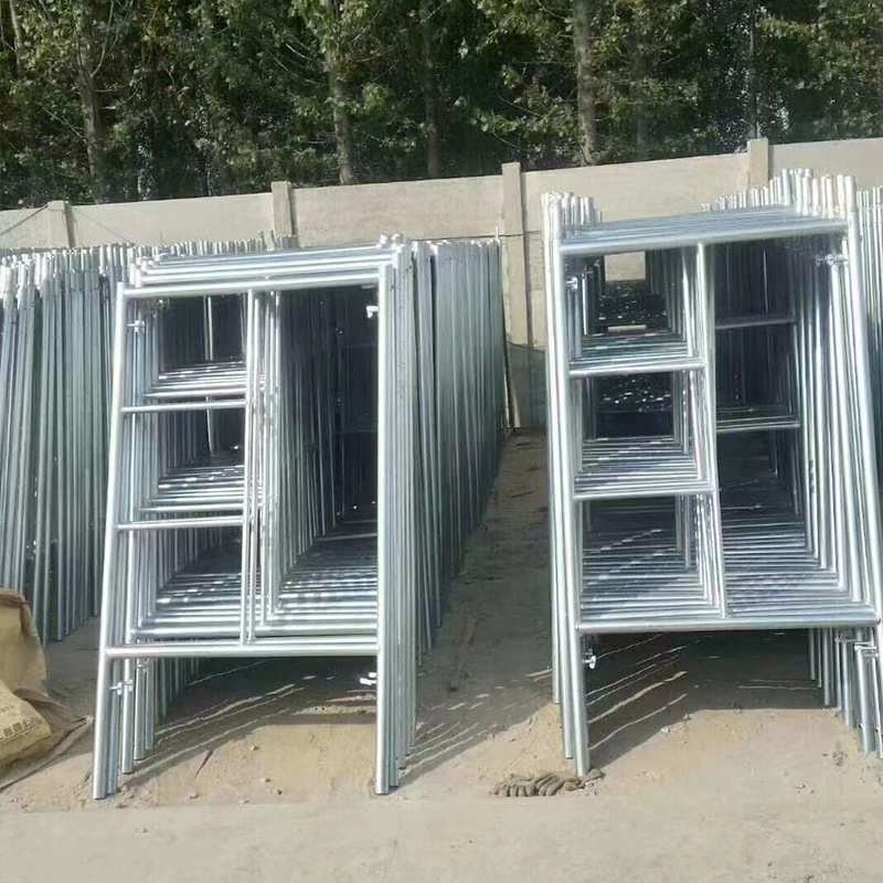 厂家供应建筑工地移动脚手架带扶手踏板钢管镀锌门式护栏稳固