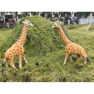 木制工艺品木雕长颈鹿摆件棕马摆件桌面摆件礼品