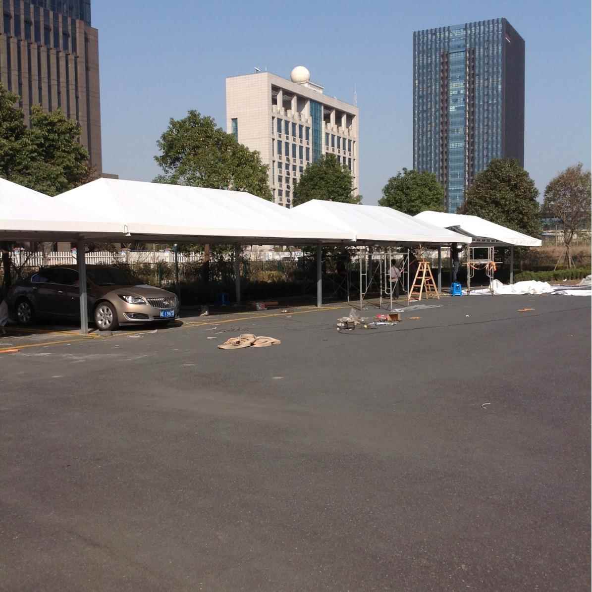 苏州膜结构车棚雨棚活动推拉蓬膜布代自行车停车棚