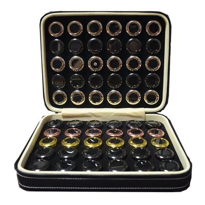 60只小高档金属圆盒裸石盒裸钻盒宝石收纳盒子展示盒便携戒面盒子