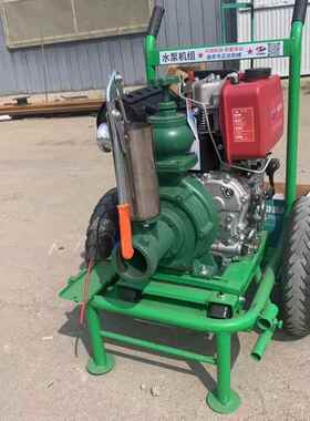 15579喷5风机组双喷叶轮高压水冷泵带动枪浇灌淋泵 口径80mm高扬