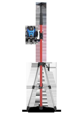 红外线水平仪升降支撑杆2453米合金支F76T9866架吊伸缩杆顶三脚架